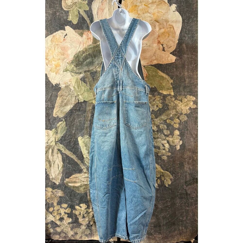 Free People We The Free Good Luck Barrel Dungarees Size M - Picture 12 of 13